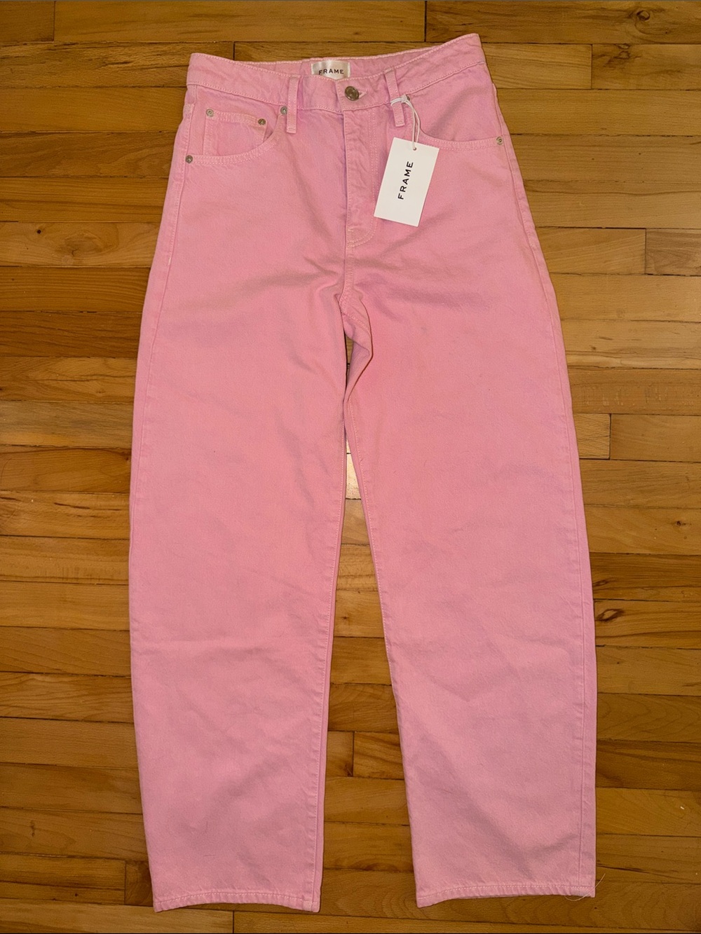 Frame Denim Pink Straight-Leg Women's Jeans